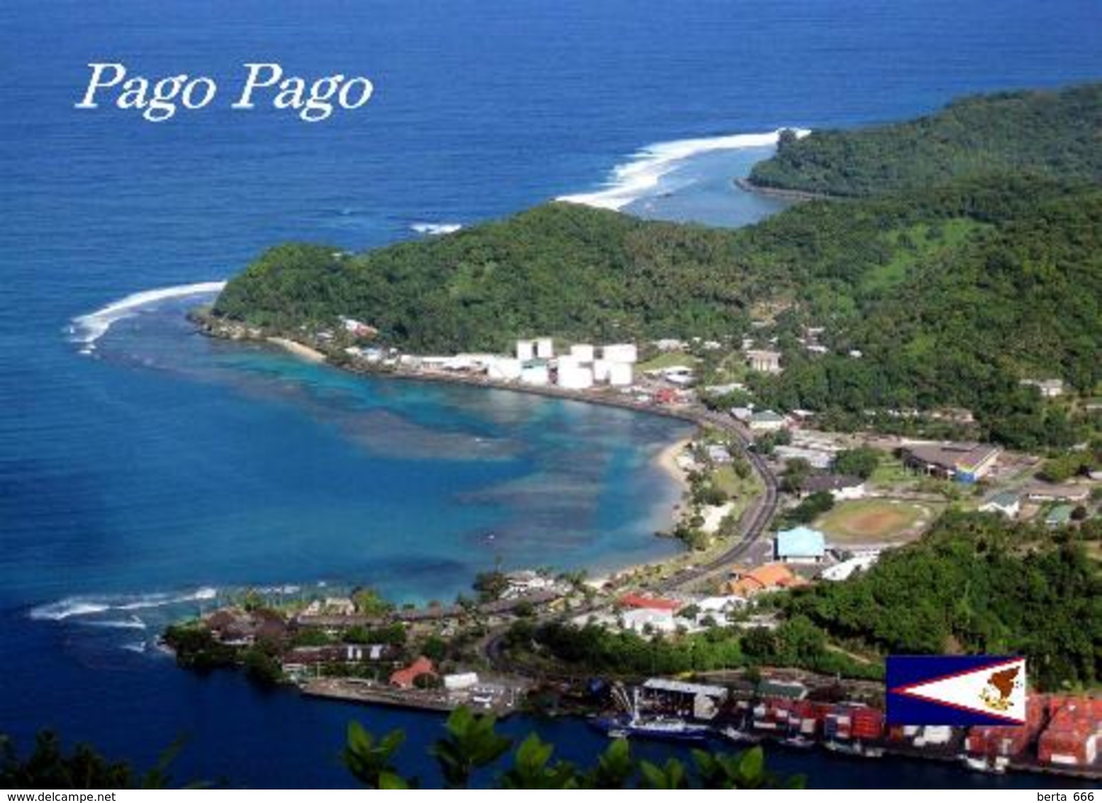 American Samoa Tutuila Island Pago Pago Aerial View New Postcard Amerikanisch-Samoa AK - American Samoa