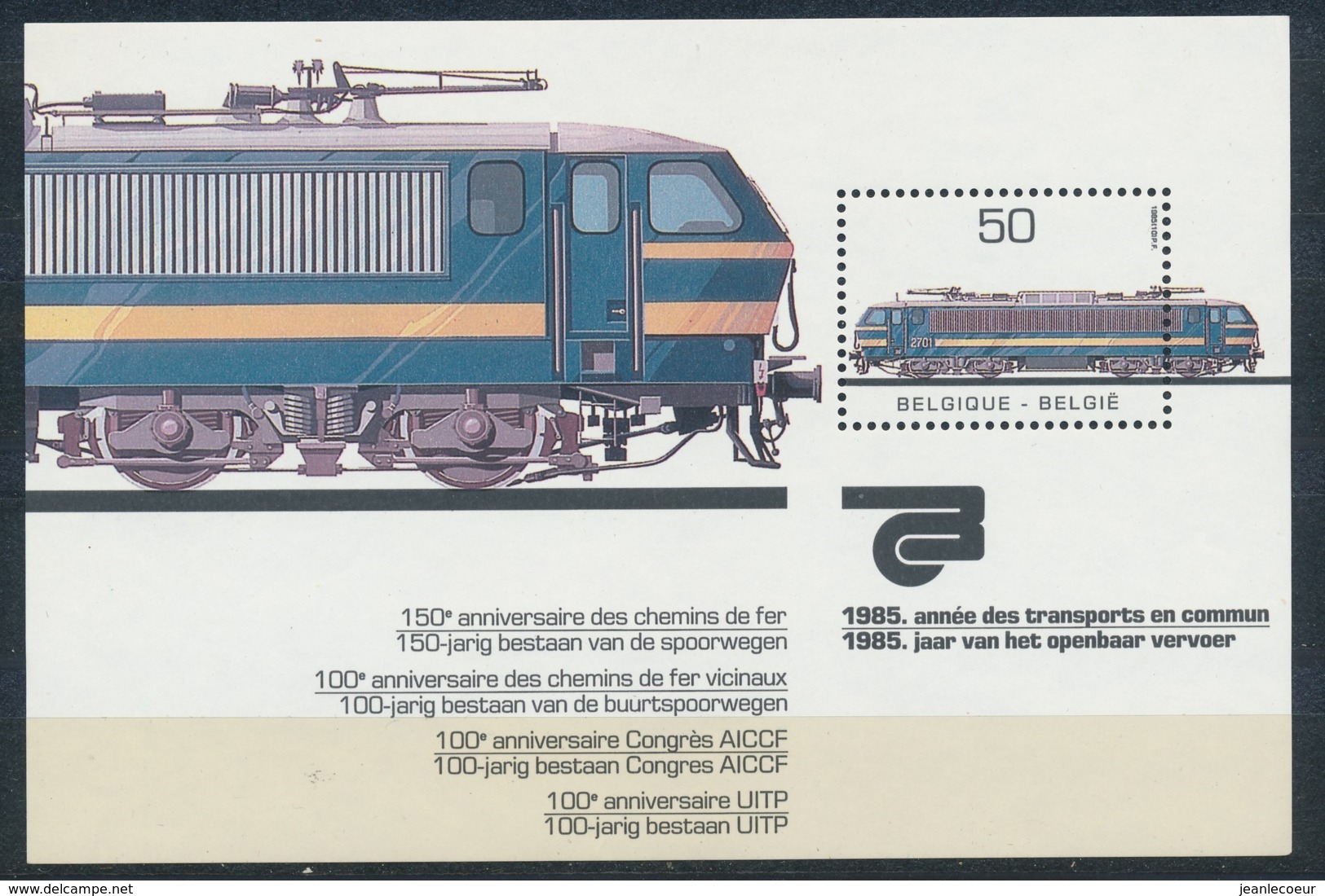 België/Belgium/Belgique/Belgien 1985 Mi: Block 55 (PF/MNH/Neuf Sans Ch/nuovo Senza C./**)(4308) - 1961-2001