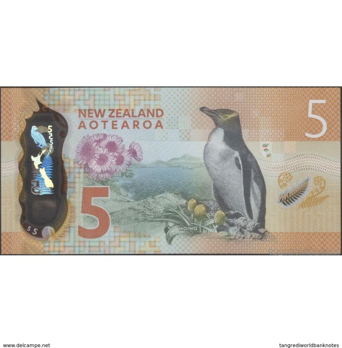 TWN - NEW ZEALAND 191 - 5 Dollars 2015 Polymer - Prefix AS - Wheeler UNC - Nuova Zelanda