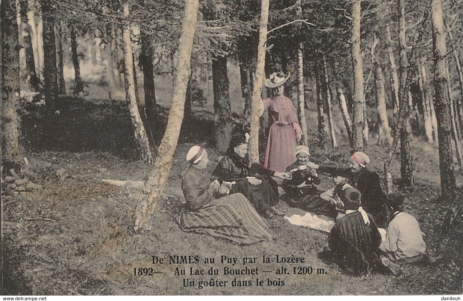 43 // AU LAC DU BOUCHET -- UN GOUTER DANS LE BOIS  1892 - Autres & Non Classés