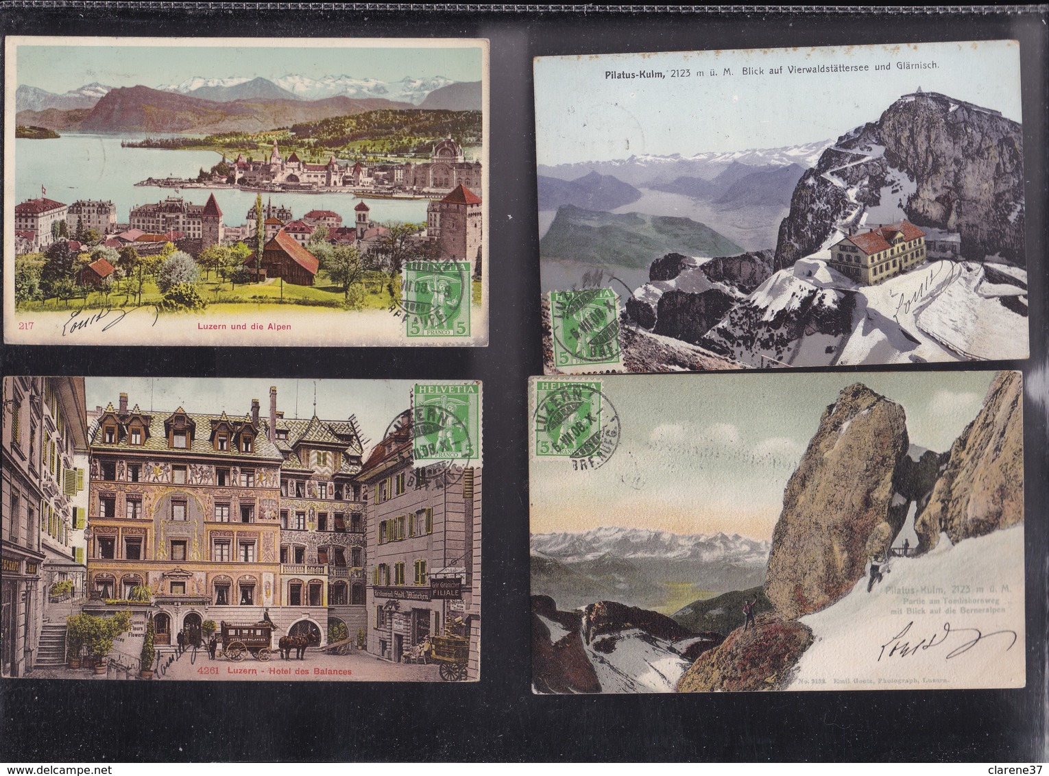 SUISSE , LUCERNE   Lot De 4 Cartes, - Lucerna