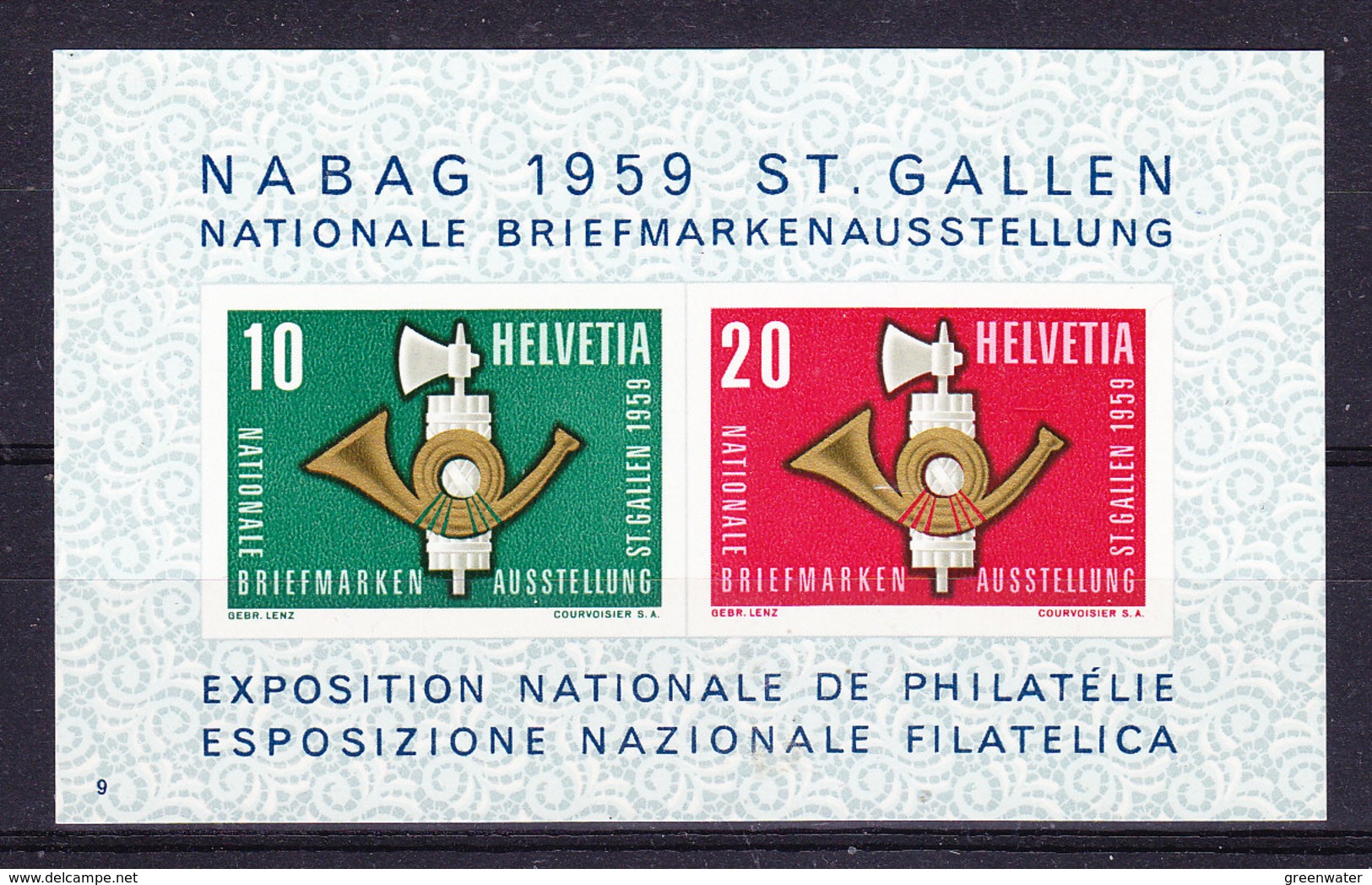 Switzerland 1959  Nabag St. Gallen M/s ** Mnh (42168) - Blokken