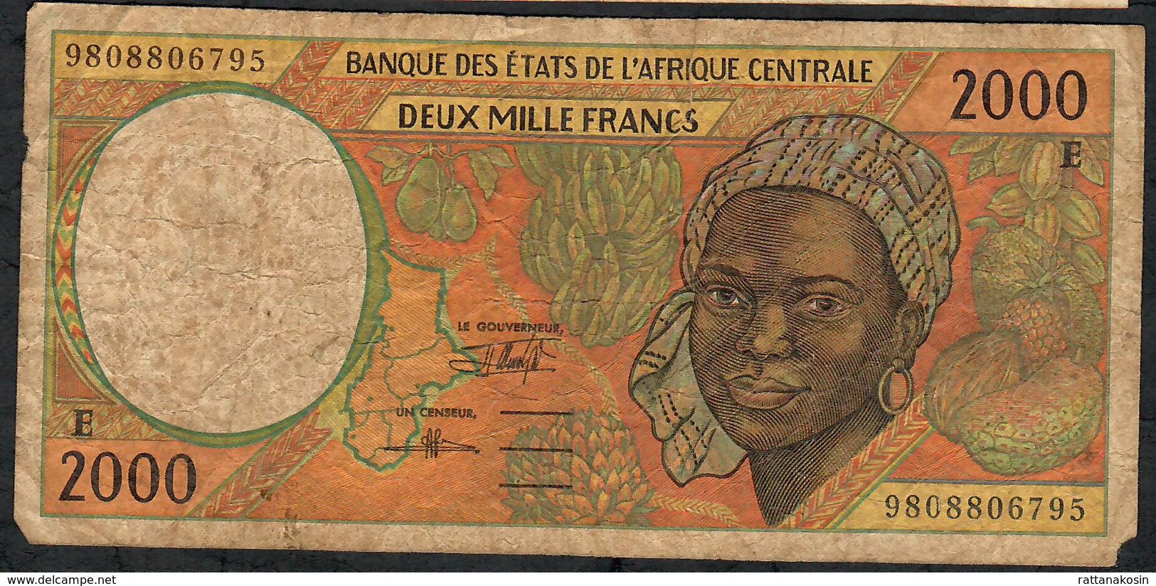 C.A.S. CAMEROUN P202Ee 2000 FRANCS (19)98  VG-F - Stati Centrafricani