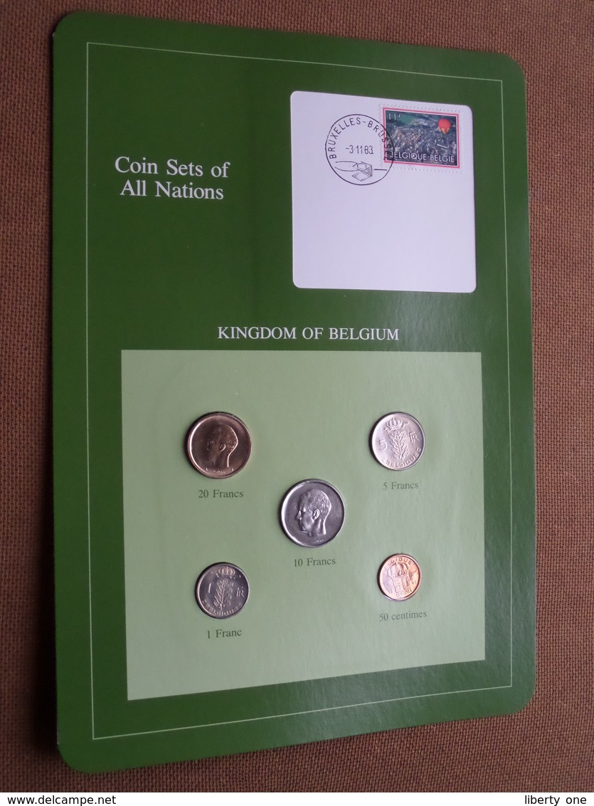 KINGDOM OF BELGIUM ( From The Serie Coin Sets Of All Nations ) Card 20,5 X 29,5 Cm. ) + Stamp '83 ! - Other & Unclassified