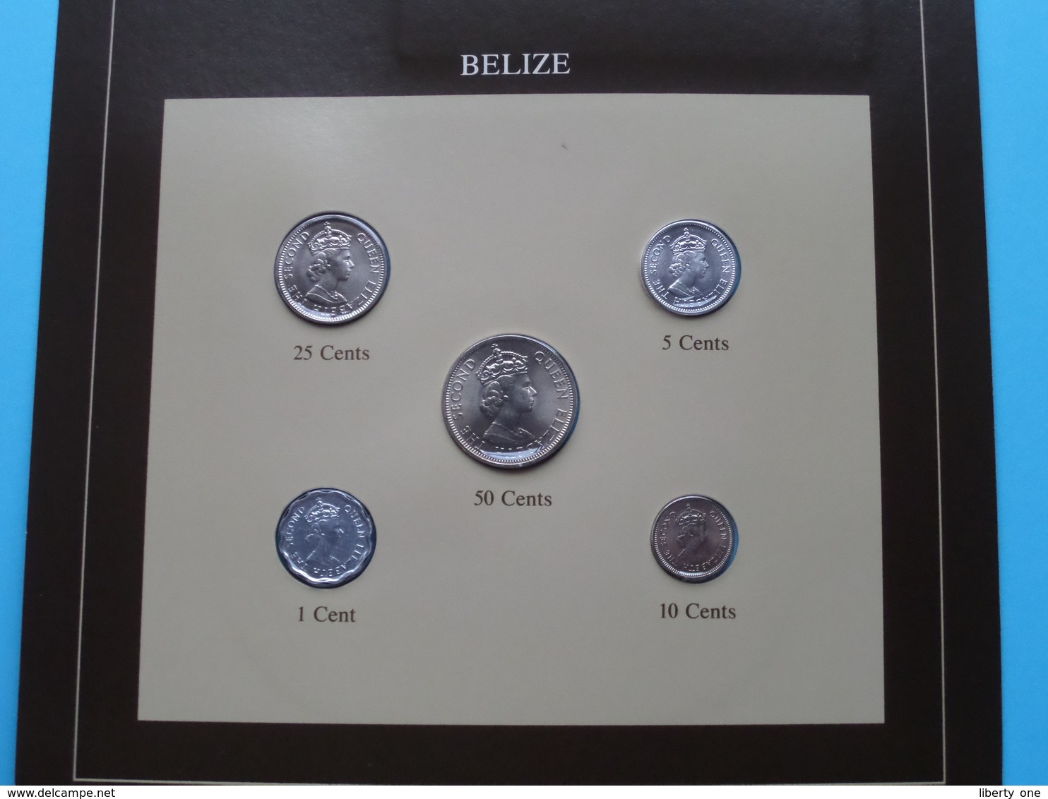 BELIZE ( From The Serie Coin Sets Of All Nations ) Card 20,5 X 29,5 Cm. ) + Stamp '84 ! - Belize