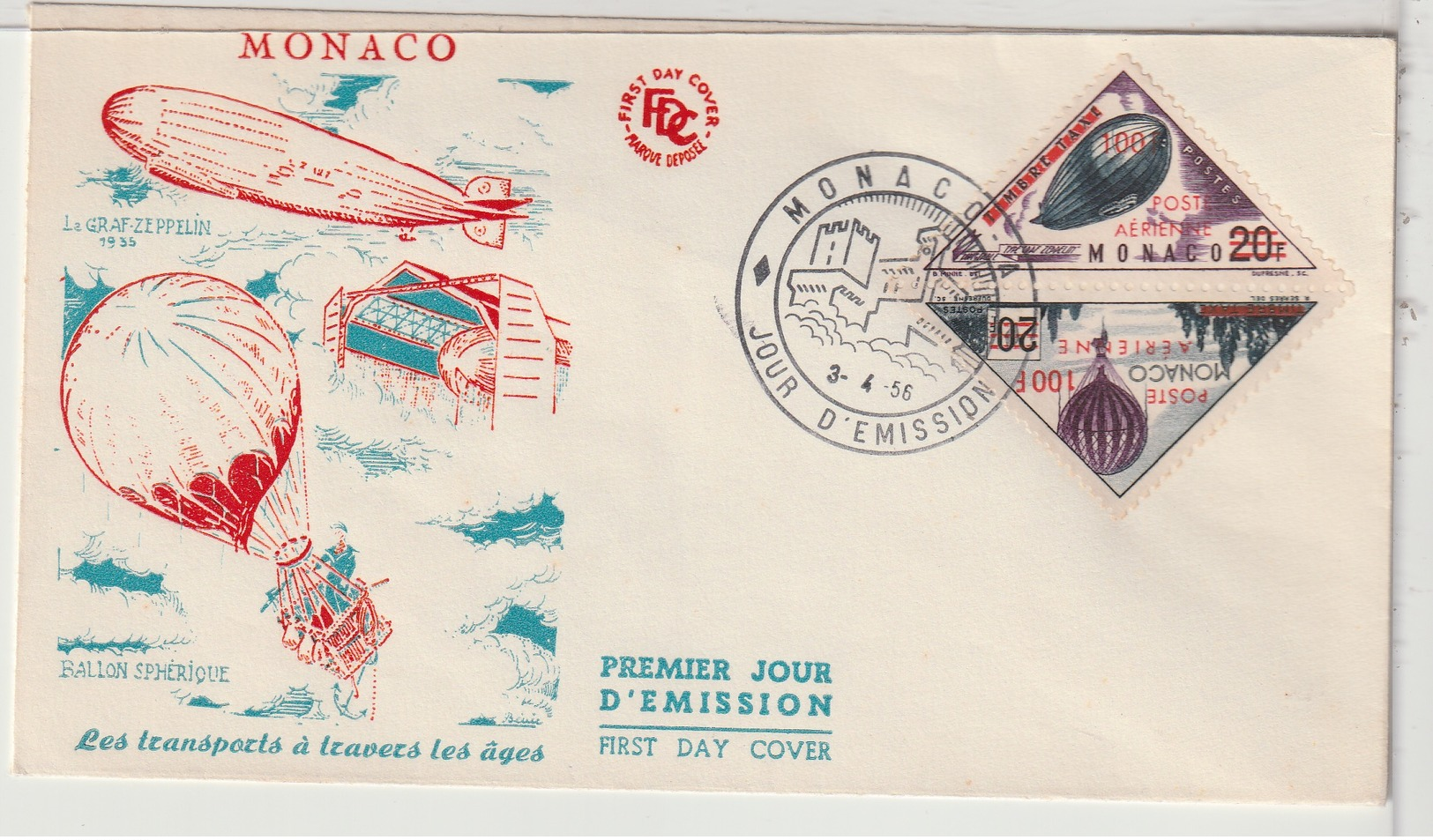 MONACO - FDC - 1956 - FDC