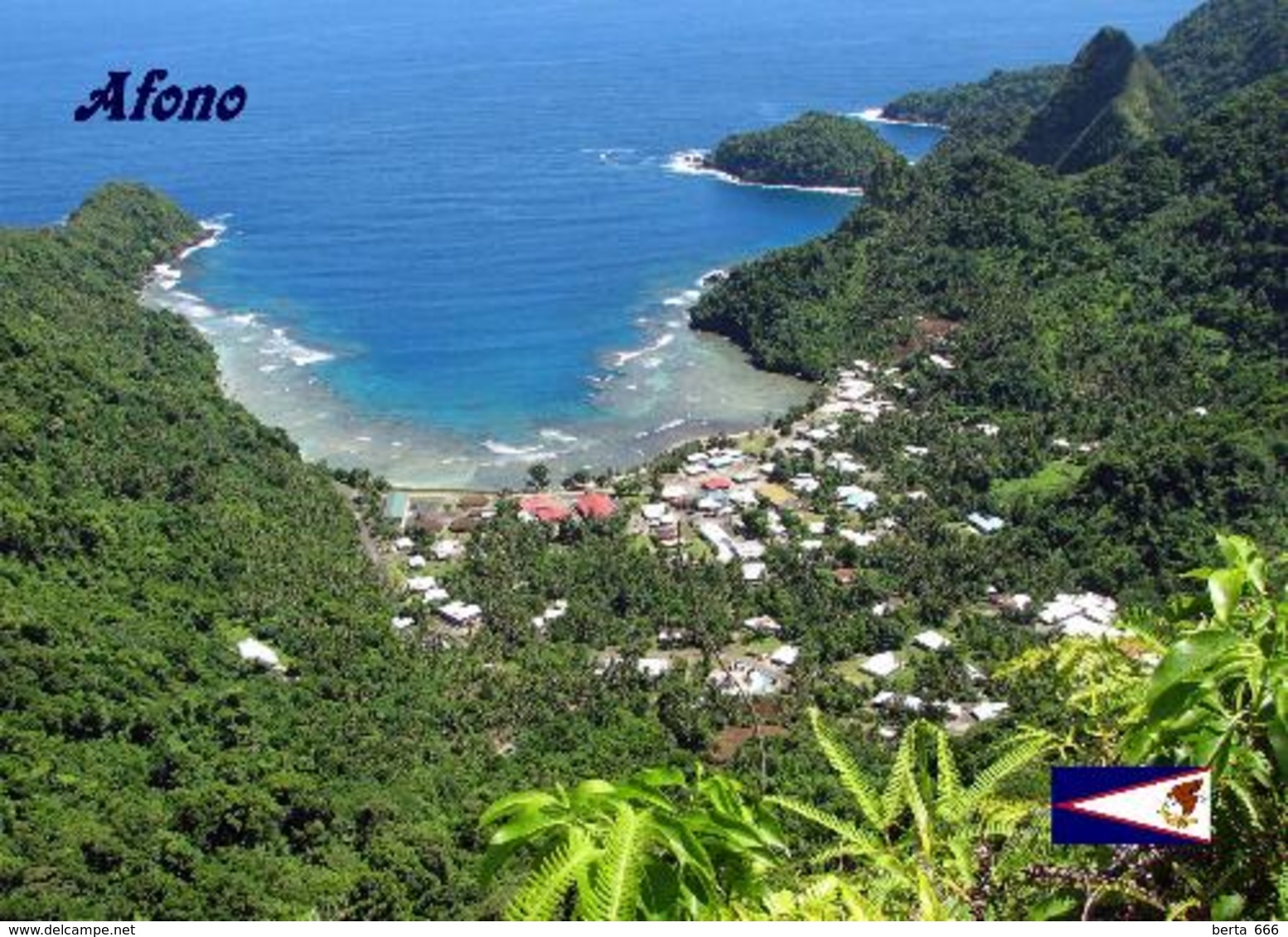 American Samoa Afono Aerial View New Postcard Amerikanisch-Samoa AK - Samoa Americana