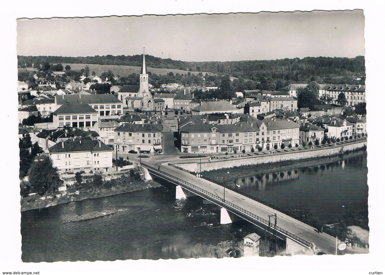 CHATEL Sur MOSELLE  88  Vue Aerienne Le Pont Et Le Quai - Chatel Sur Moselle