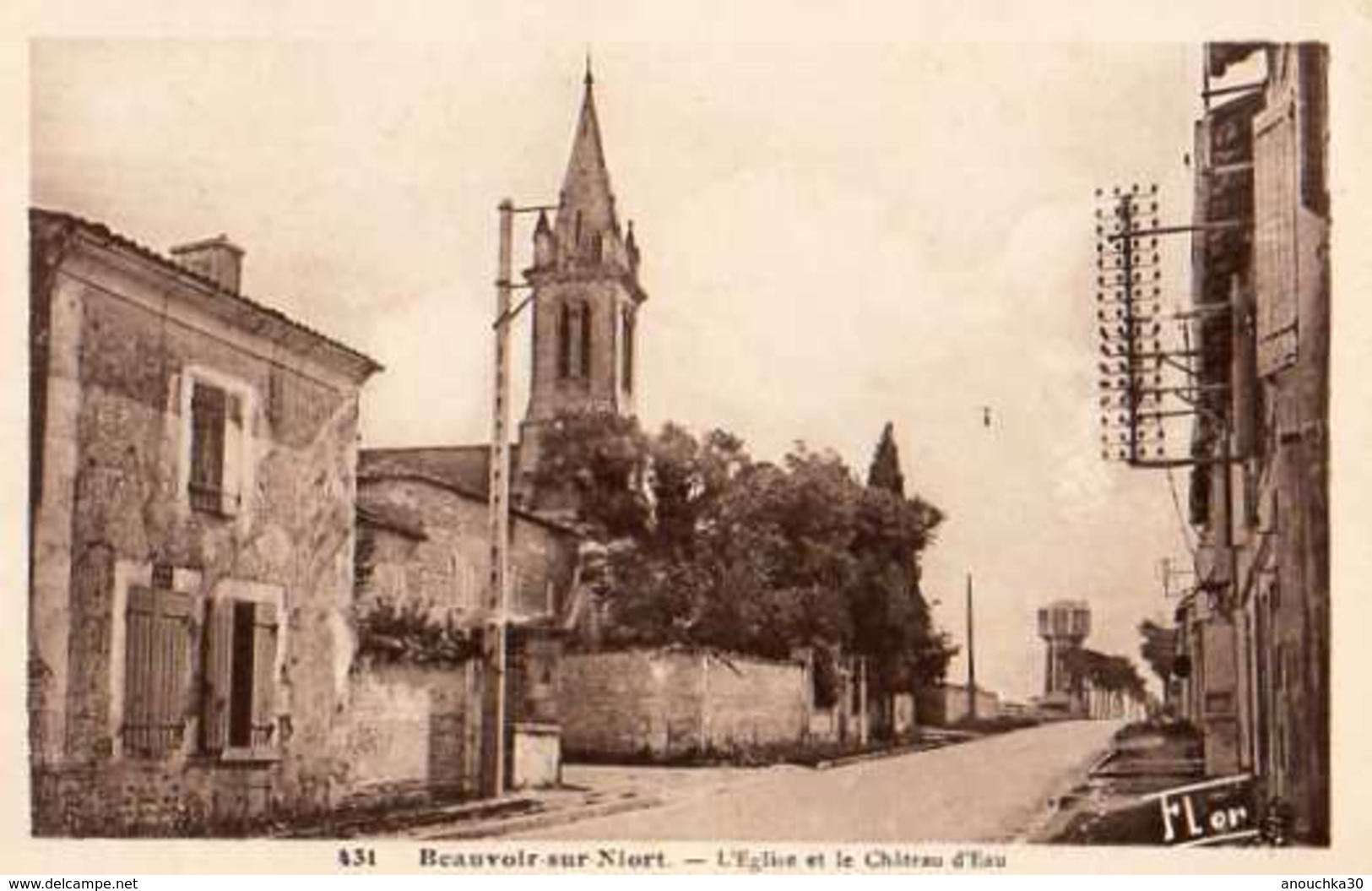 79 -BEAUVOIR SUR NIORT-L'EGLISE ET LE CHÂTEAU D'EAU - Beauvoir Sur Niort