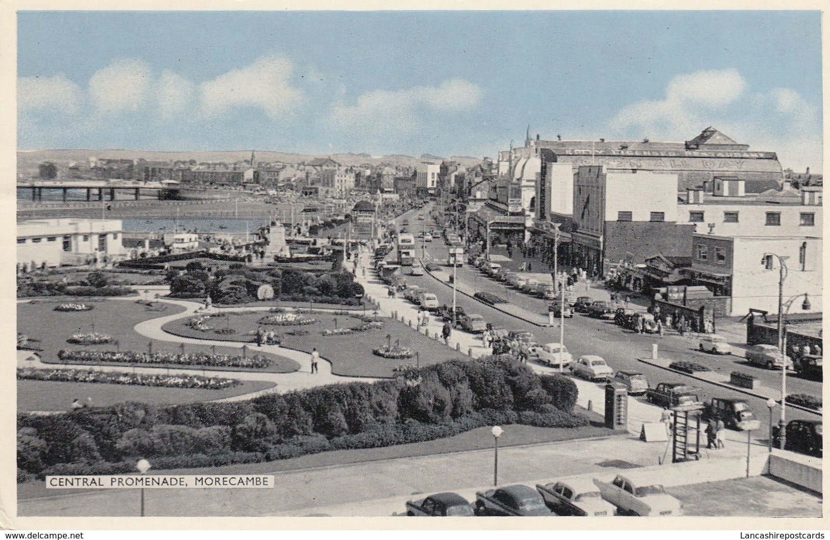 Postcard Central Promenade Morecambe Lancashire PU 1962 Photoblue By Dennis My Ref  B12916 - Other & Unclassified