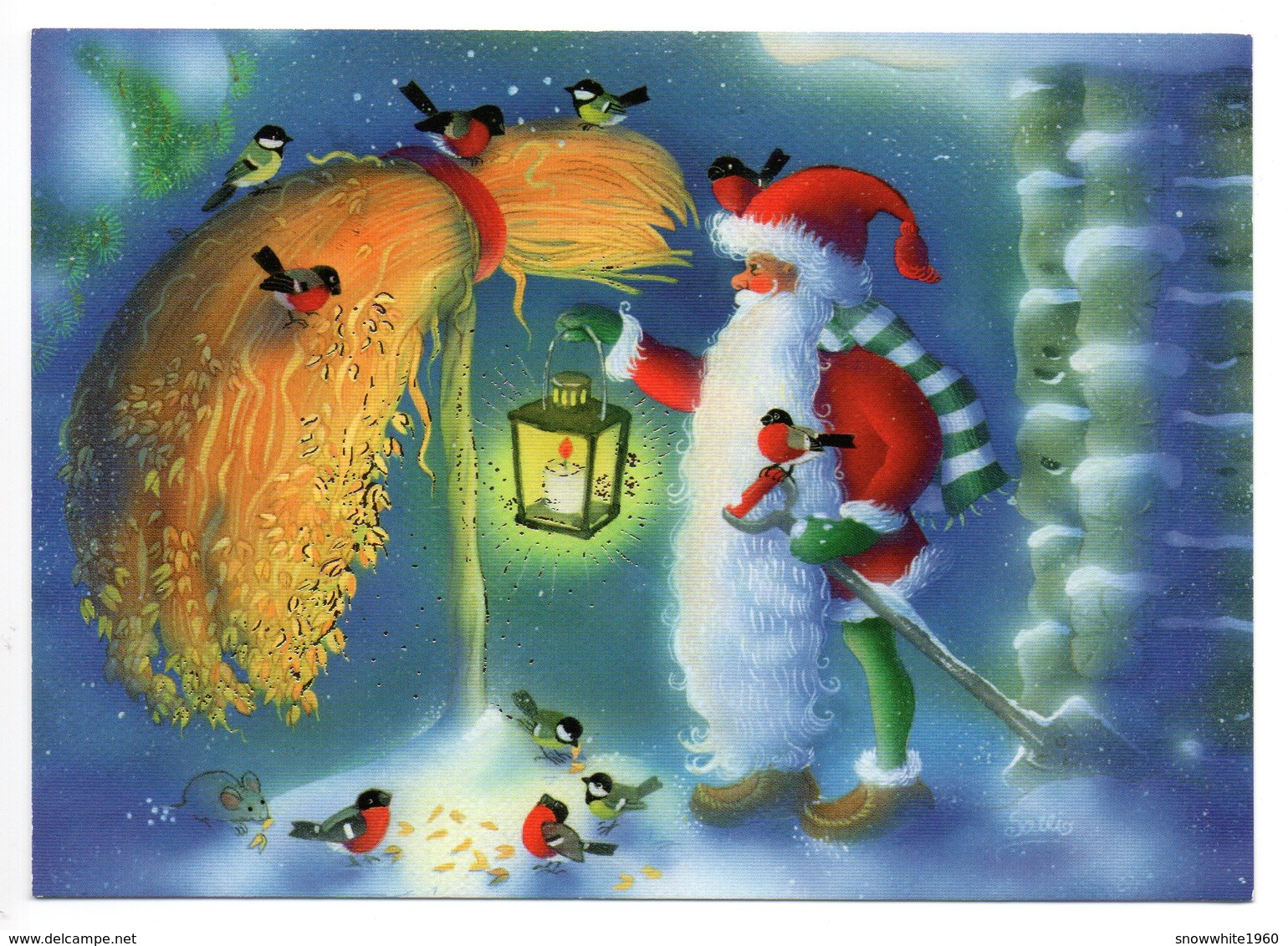 Postal Stationery  UNICEF  Finland - CHRISTMAS POSTCARD - GNOME - MOUSE - BIRDS - BULLFINCHES - Postage Paid - Postwaardestukken