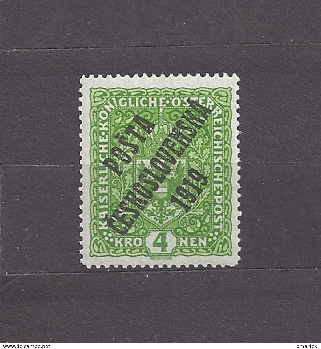 Czechoslovakia 1919 MNH ** Mi 57 I Sc B20 Austrian Stamps Of 1916-18 Overprinted In POSTA CESKOSLOVENSKA Expertised - Neufs