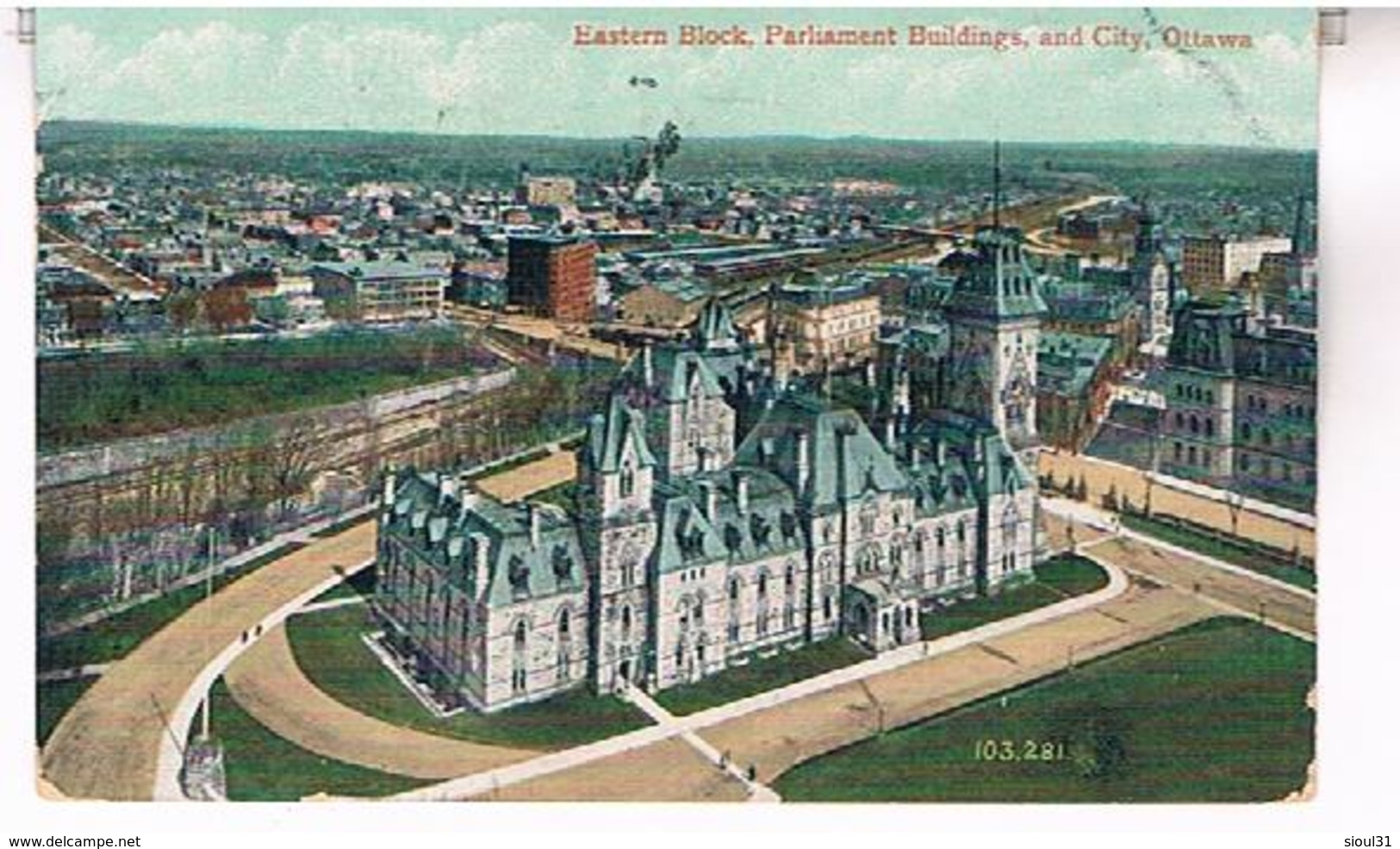 CANADA  ONTARIO  EASTERN  BLOCK PARLIAMENT  BUILDINGS AND CITY  OTTAWA  TBE   US259 - Ottawa