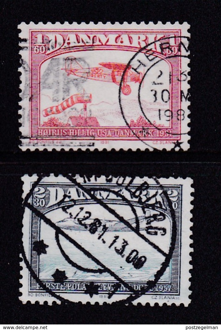 DENMARK, 1981, Used Stamp(s), Airmail  MI 740=743, #10158, 2 Values Only - Gebruikt