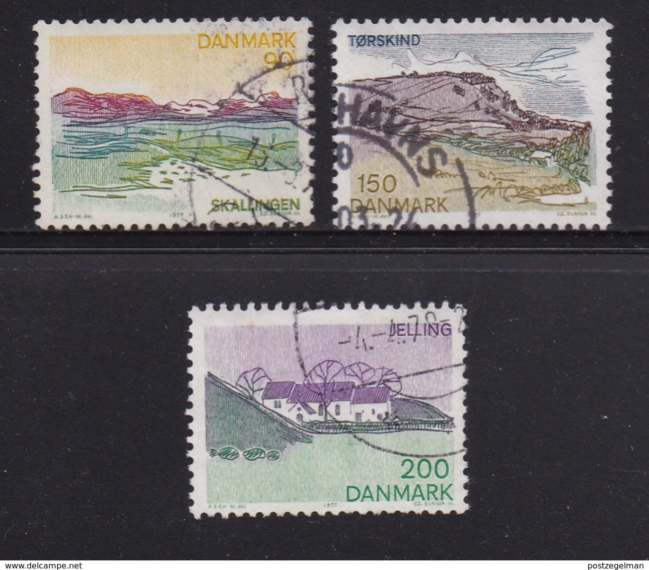 DENMARK, 1977, Used Stamp(s), Tourism South Jutland,  MI 641=644, #10135, 3 Values Only - Used Stamps