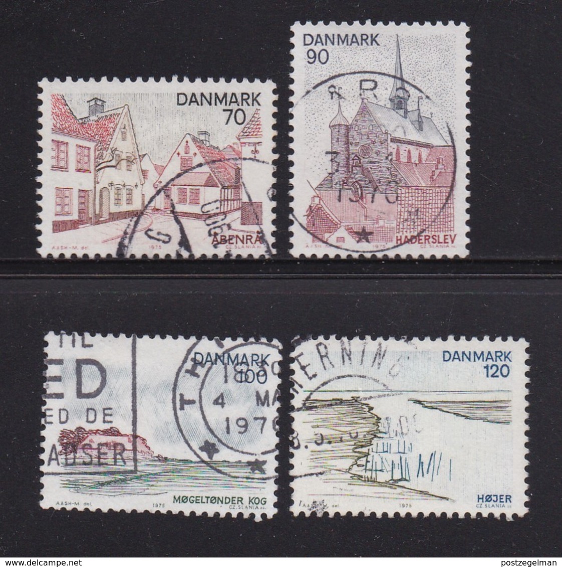 DENMARK, 1975, Used Stamp(s), Tourism Jutland,  MI 598-601, #10124, Complete - Used Stamps