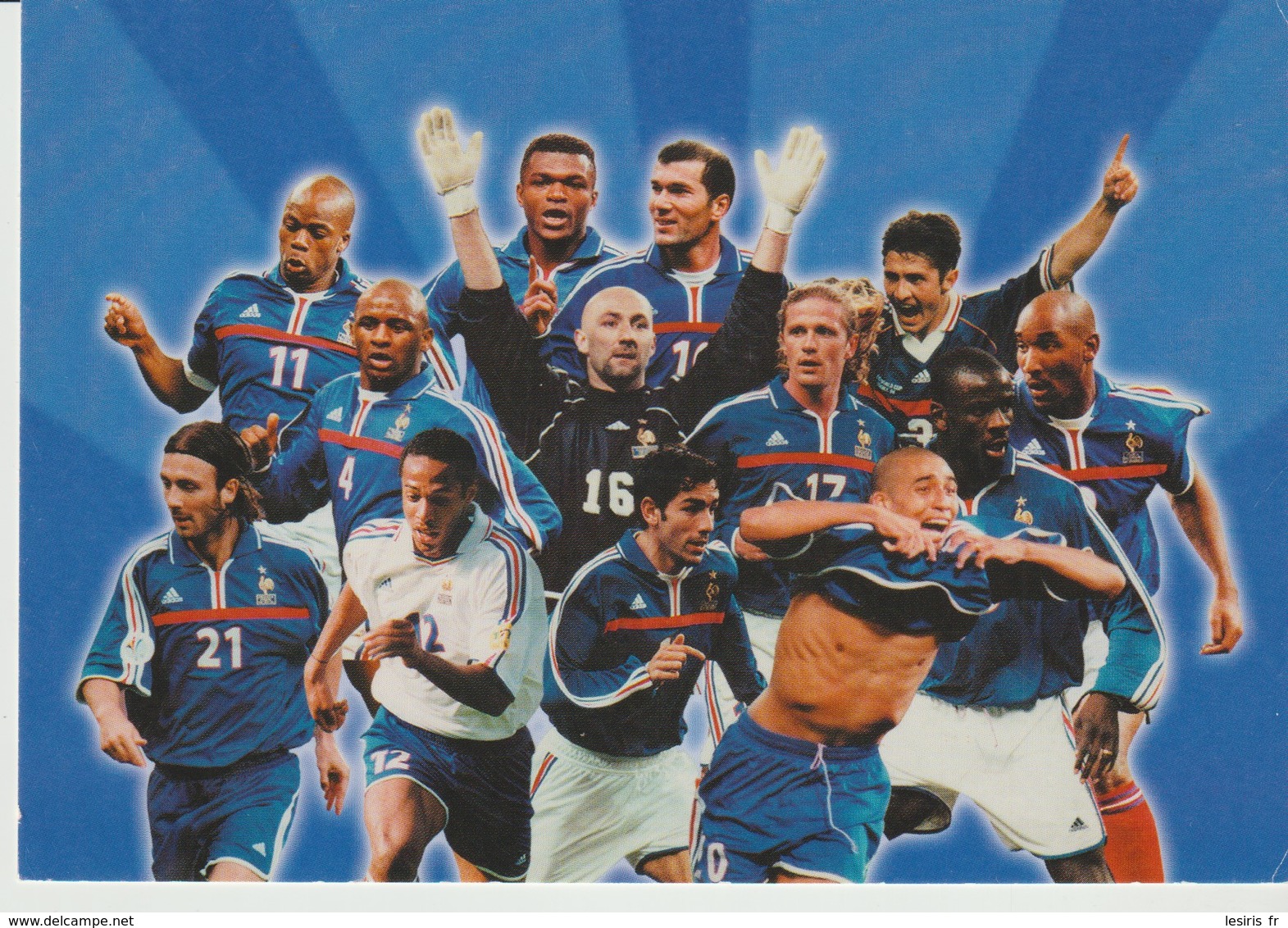 C.P. - PHOTO - EQUIPE DE FRANCE - F. F. F. - FÉVRIER 2002 - TOUS SUPPORTERS - FOOTBALL - TEQUILA - TOTAL - ELF ANTAR FRA - Football