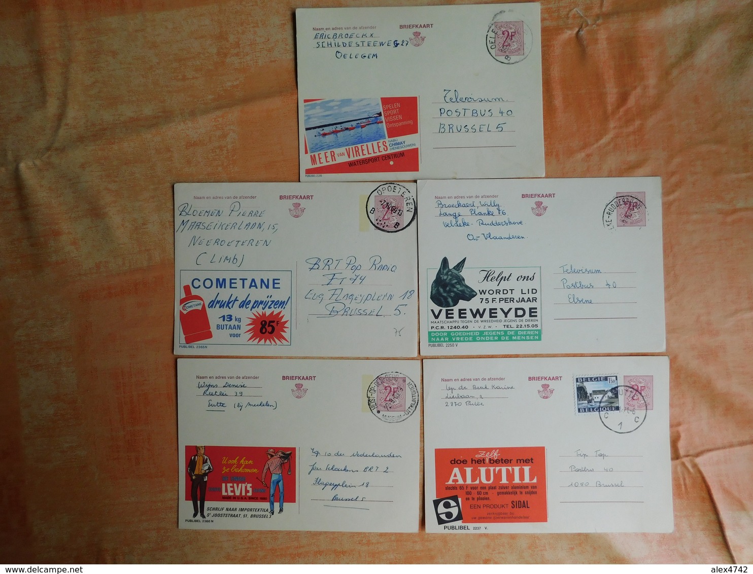 Lot De 5 Entiers Postaux Publibels (E7) - Werbepostkarten