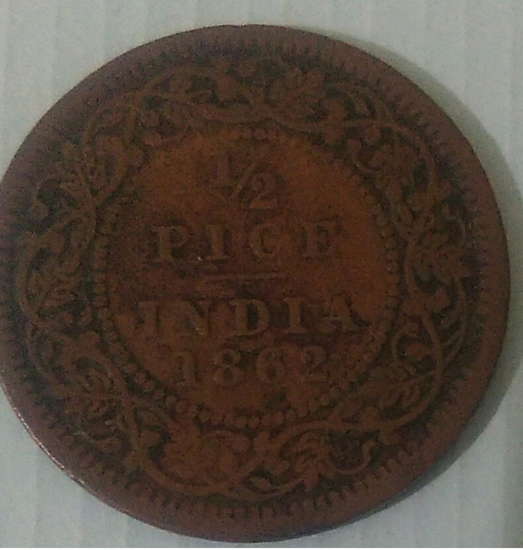 India Inde Indein 1862..1/2 Pice Circulated - India