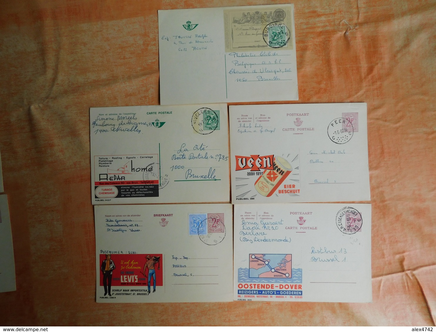 Lot De 5 Entiers Postaux Publibels (G7) - Publibels