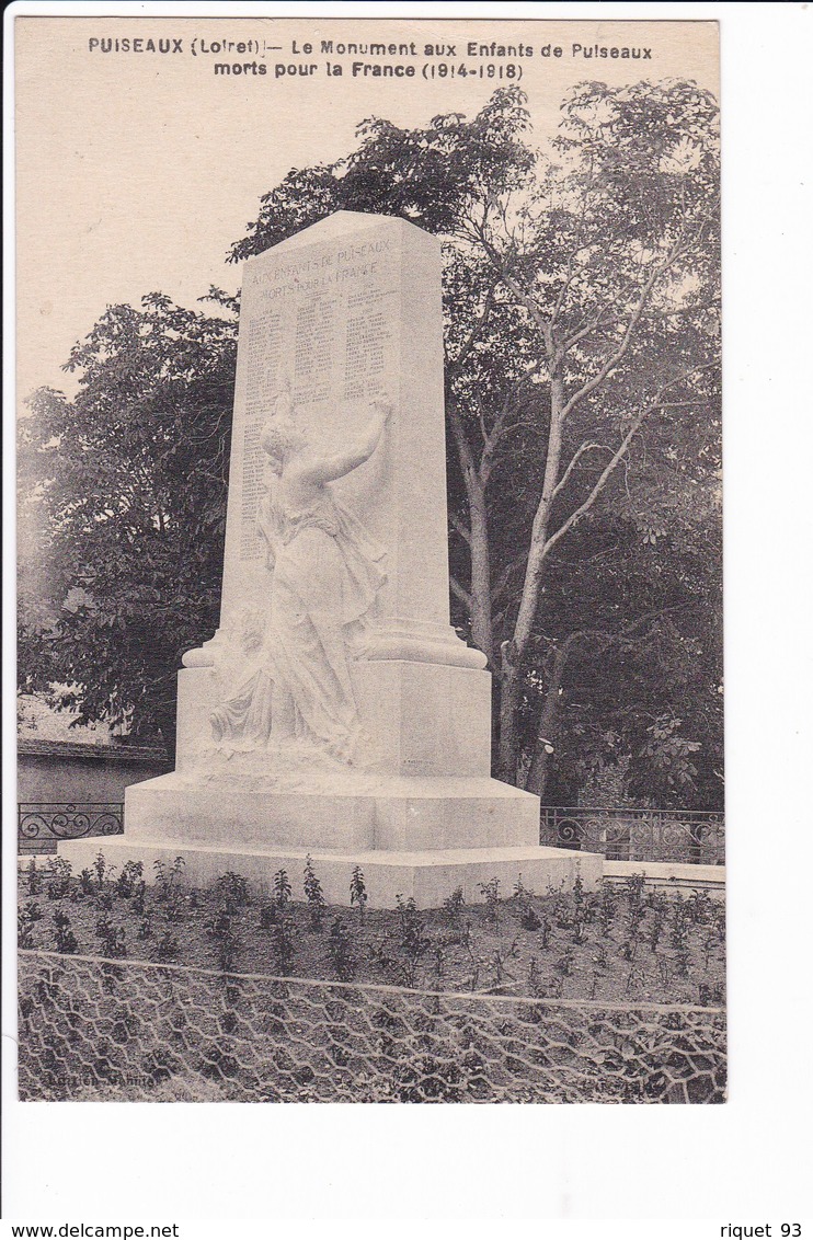 PUISEAUX - Le Monument Aux Enfants De Puiseaux Morts Pour Le France (1914)1918) - Puiseaux