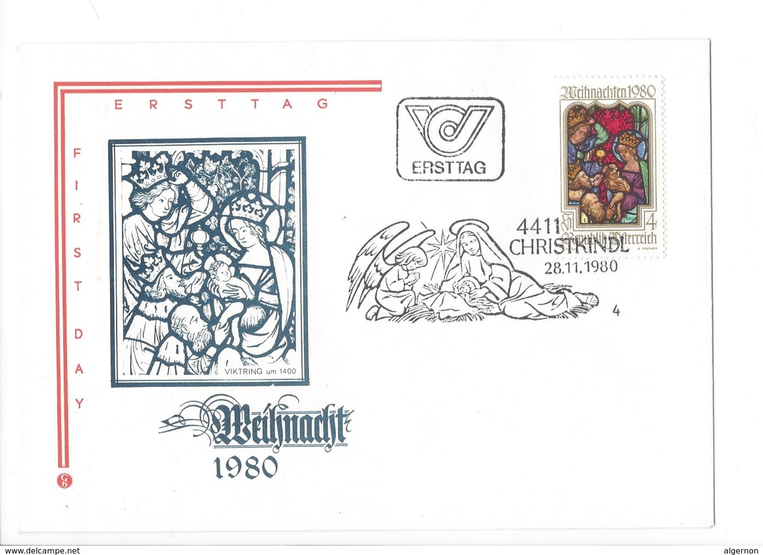 21614 - Christkindl 1980 Lettre Ersttag 28.11.1980 - Noël