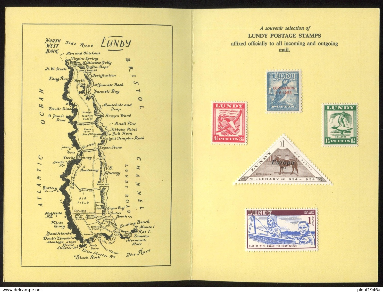 Pays : 285,50 (Ile De Lundy) Timbres Dans Un Feuillet Souvenir - Local Issues