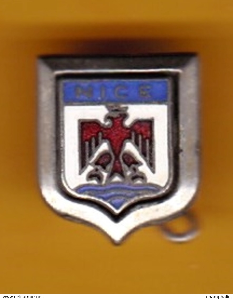 Broche En étain émaillé - Nice (06) - Pas Un Pin's - Ecusson - Armoiries - Blasons - Héraldique - Ville - Obj. 'Herinnering Van'