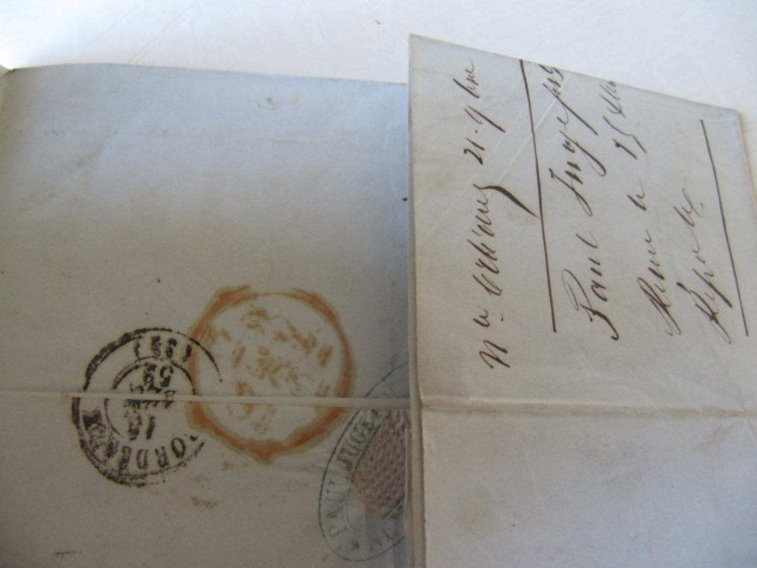 MARQUE POSTALE ,     LETTRE  NEW  ORLEANS  Vers  BORDEAUX     1822 - 1801-1848: Précurseurs XIX