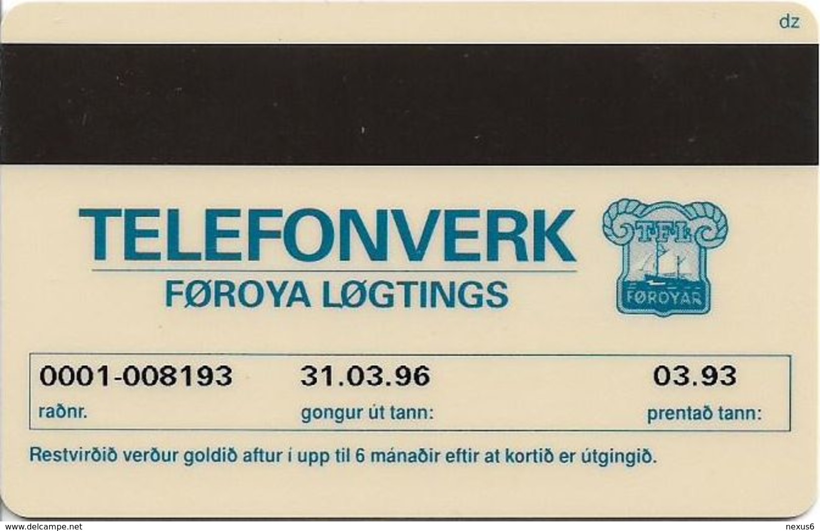 Faroe - Faroese Telecom (Magnetic) - Vágseiði - 20Kr. - 25.000ex, Used - Féroé (Iles)