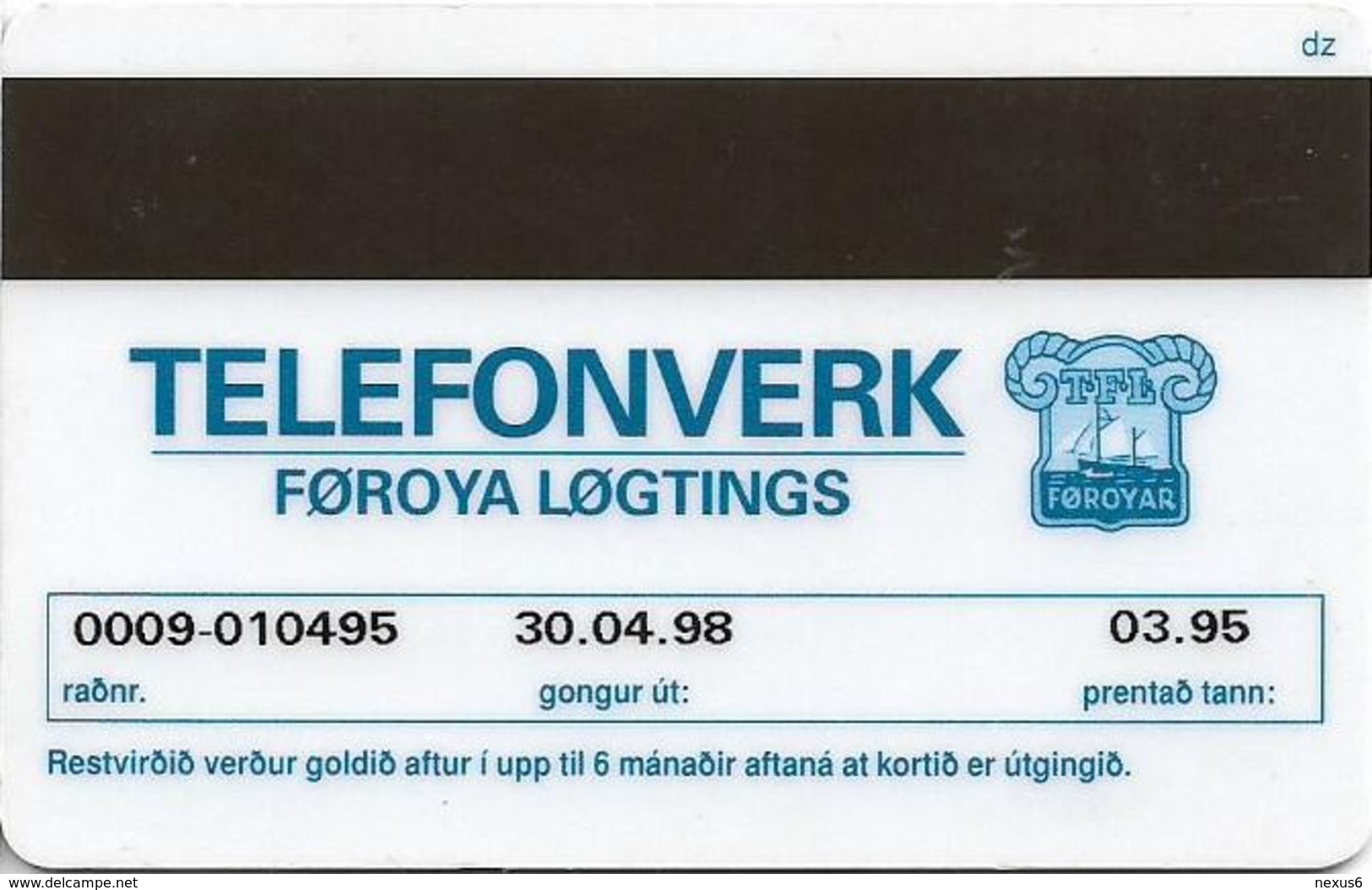 Faroe - Faroese Telecom (Magnetic) - National Costume (children) - 20Kr. - 15.000ex, Used - Faroe Islands