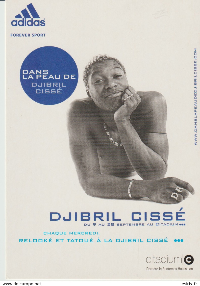 C.P. - PHOTO - DANS LA PEAU DE DJIBRIL CISSE - ADIDAS - FOOTBALL - RELOOKE ET TATOUE A LA DJIBRIL CISSE - - Football