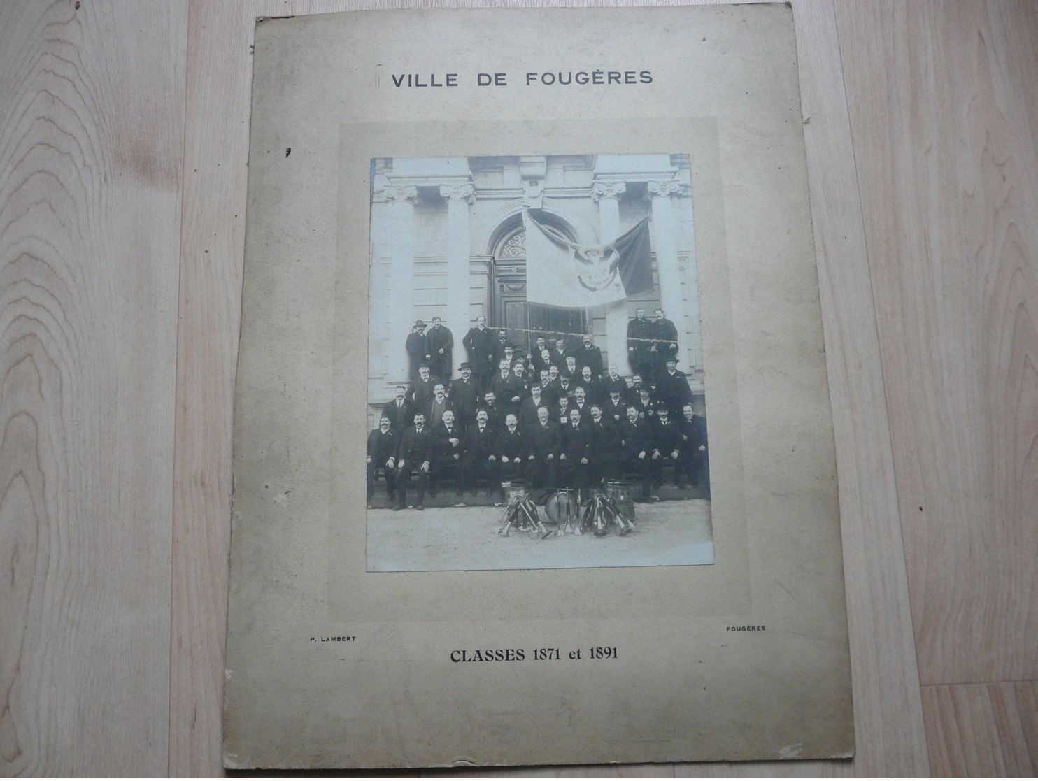 CPA - Photo Ancienne Grand Format P.Lambert - Fougères - Classes 1871 Et 1891 - Personnes Anonymes