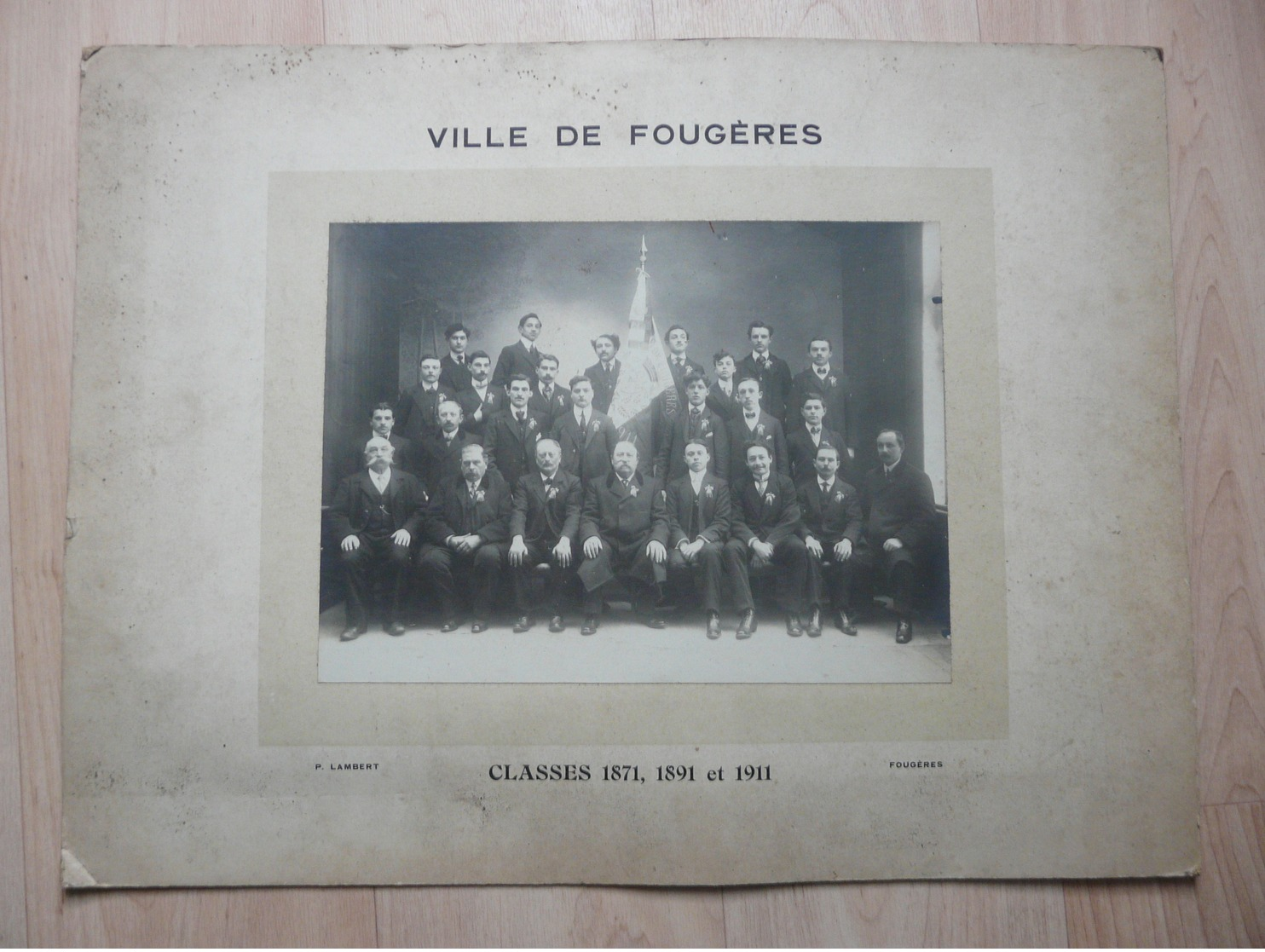CPA - Photo Ancienne Grand Format P.Lambert - Fougères - Classes 1871, 1891 Et 1911 - Anonyme Personen