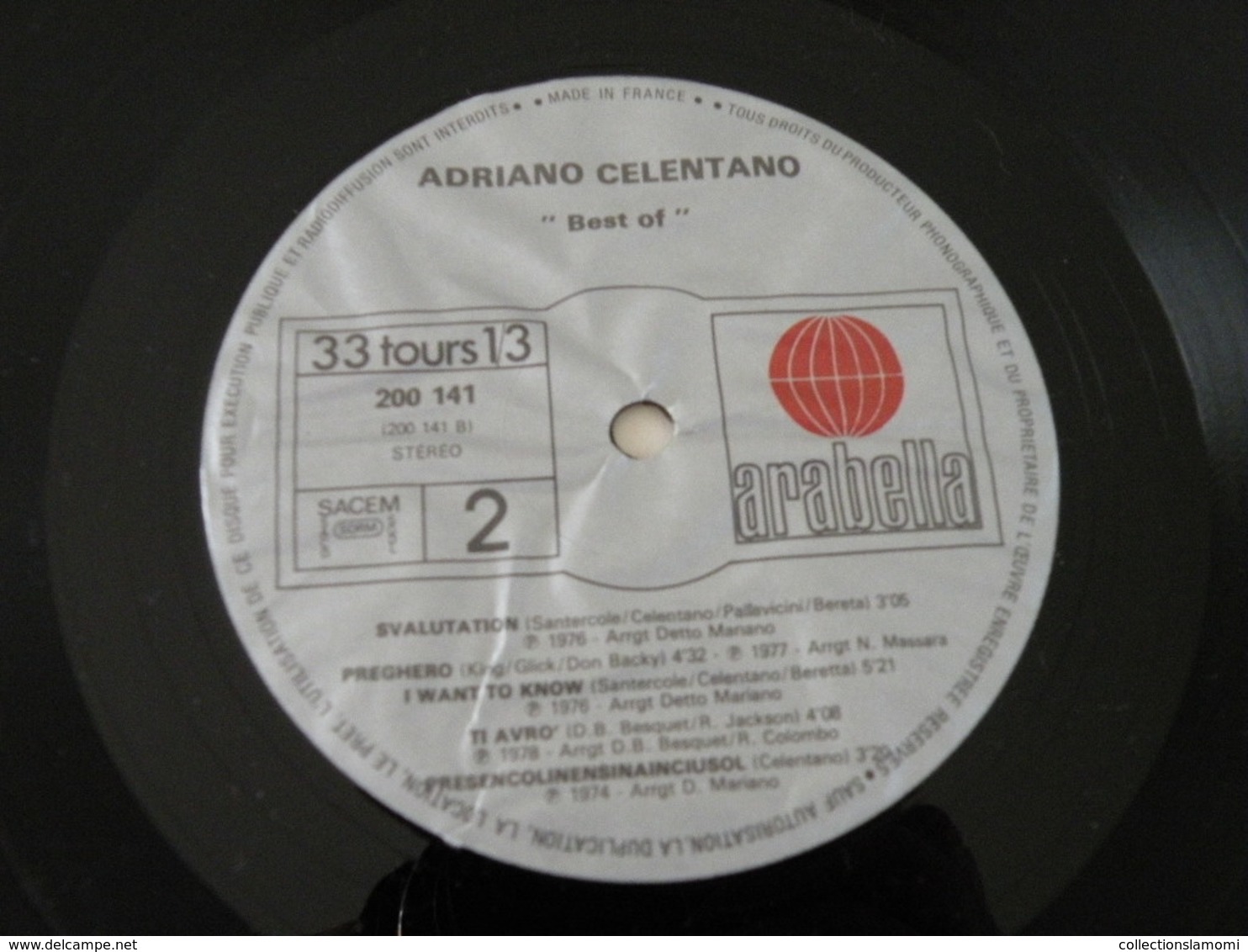 Adriano Celentano Best Of 1974-76-77-79 - (Titres Sur Photos) - Vinyle 33 T LP - Other - Italian Music