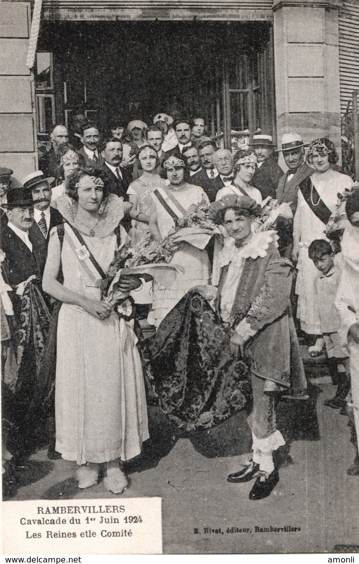 88. VOSGES - RAMBERVILLERS. Cavalcade Du 1/06/1924 - Les Reines Et Le Comité. - Rambervillers