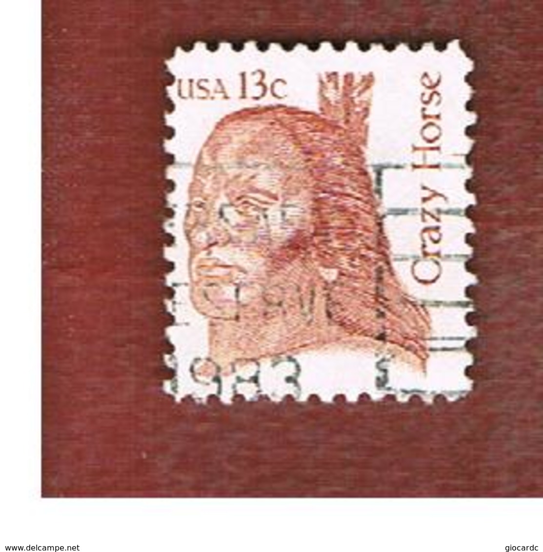 STATI UNITI (U.S.A.) - SG 1824  -  1982  GREAT AMERICANS: CRAZY HORSE      -  USED - Usados