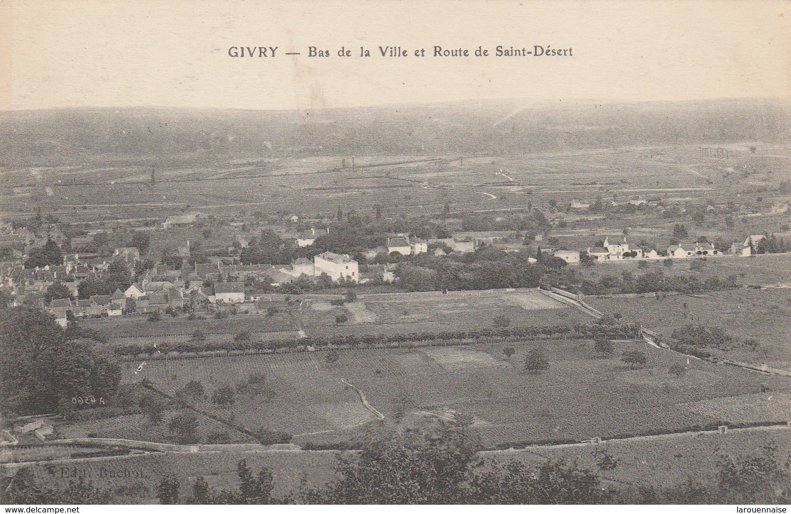 71 - GIVRY - Bas De La Ville Et Route De Saint Désert - Altri & Non Classificati