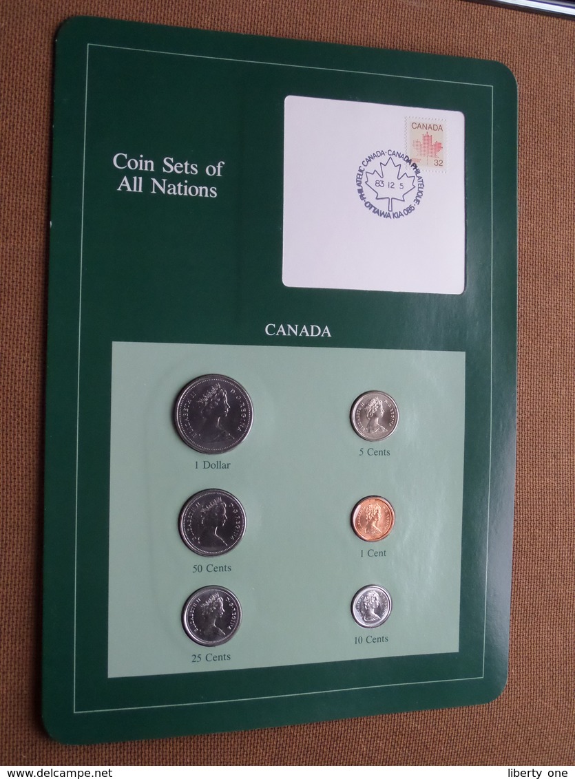 CANADA ( From The Serie Coin Sets Of All Nations ) Card 20,5 X 29,5 Cm. ) + Stamp '83 - Canada