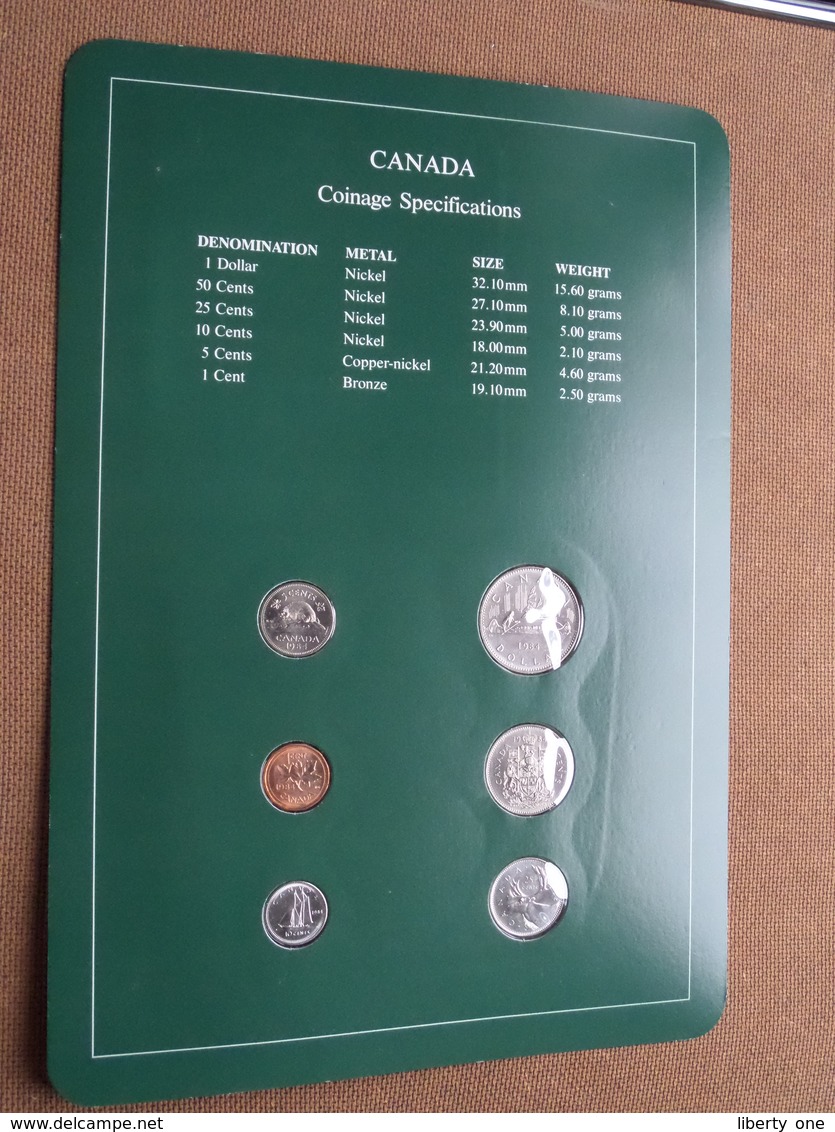 CANADA ( From The Serie Coin Sets Of All Nations ) Card 20,5 X 29,5 Cm. ) + Stamp '83 - Canada