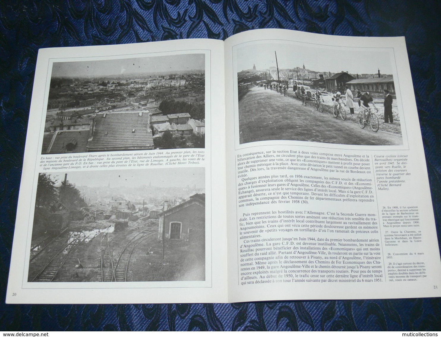 NOS DEUX CHARENTES EN CPA N° 33 /  ANGOULEME GARE TRAIN TRAMWAY 1900 / SAINTES / ROCHEFORT / ROYAN / OLERON / SAUJON