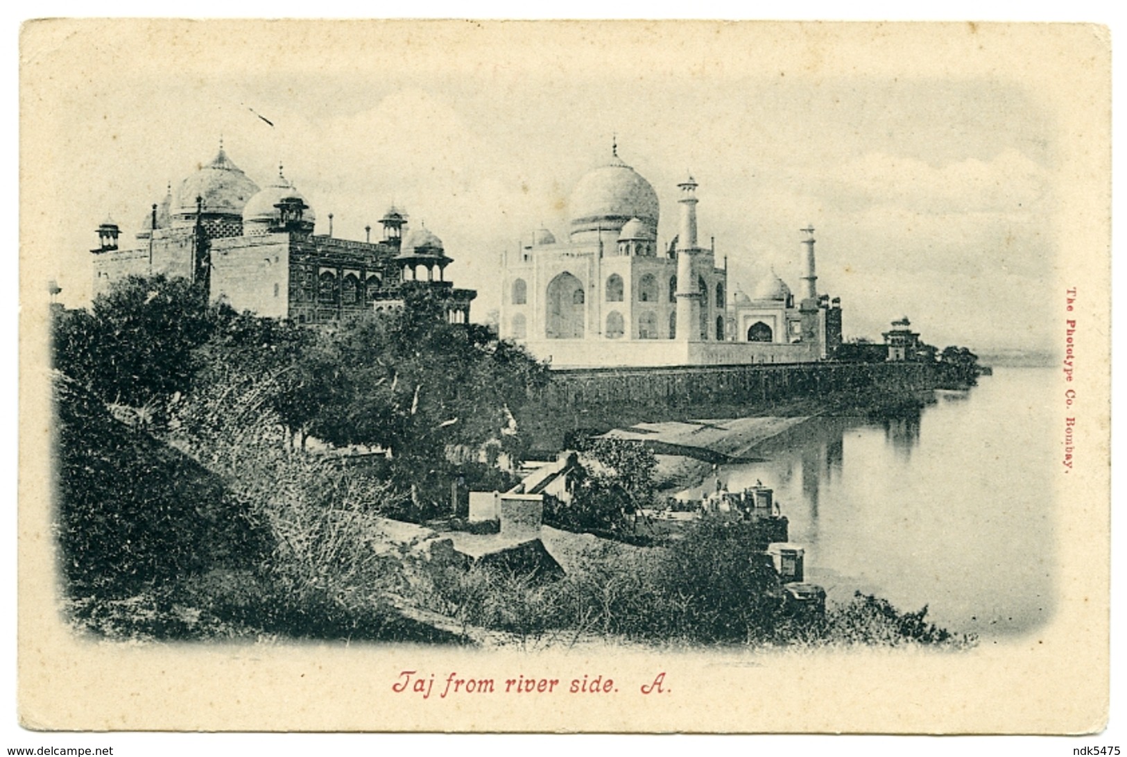 INDIA : TAJ FROM RIVER SIDE - India