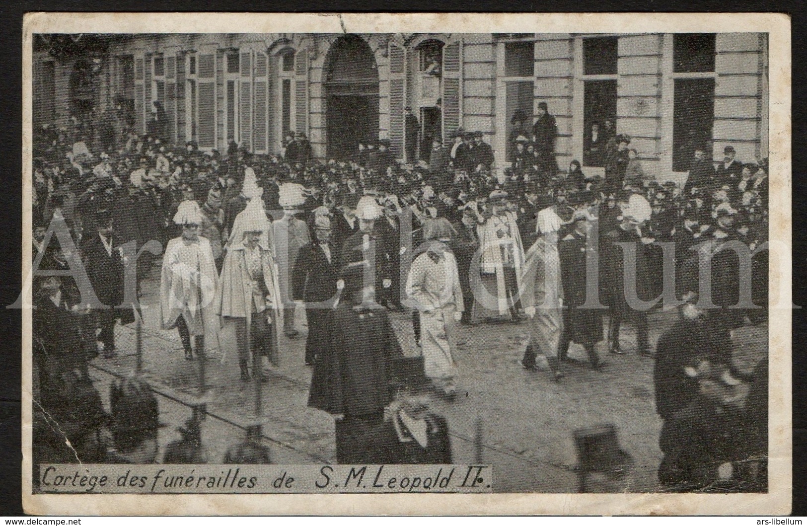 2 Postcards / ROYALTY / Belgique / België / Koning Leopold II / Roi Leopold II / King Leopold II / Funérailles / 1909 - Koninklijke Families