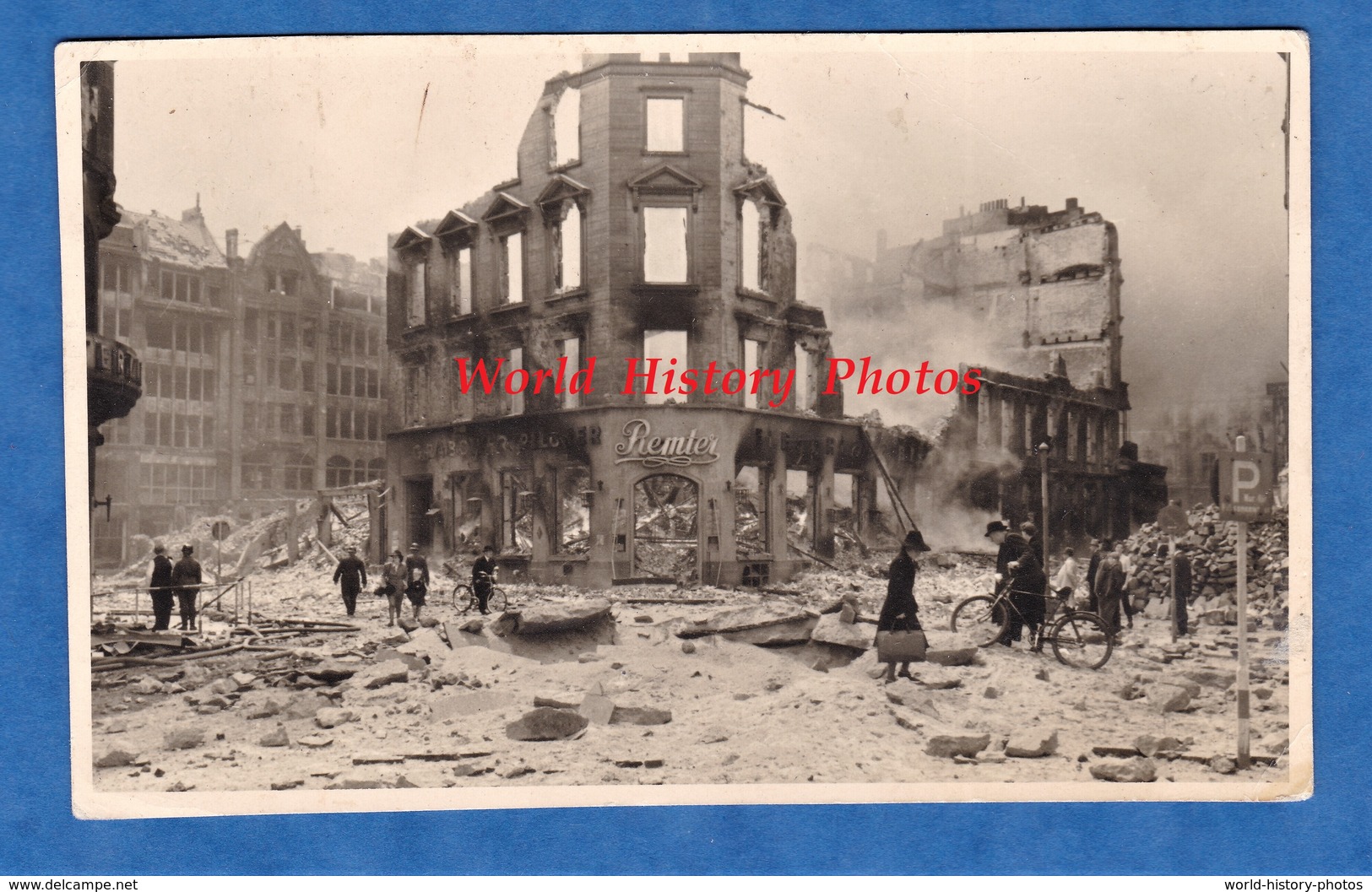 CPA Photo - BERGEDOF / BERGEDORF / HAMBURG - Immeuble Bombardé En 1945 ? - Foto Hugo Schmidt - WW2 - Bergedorf