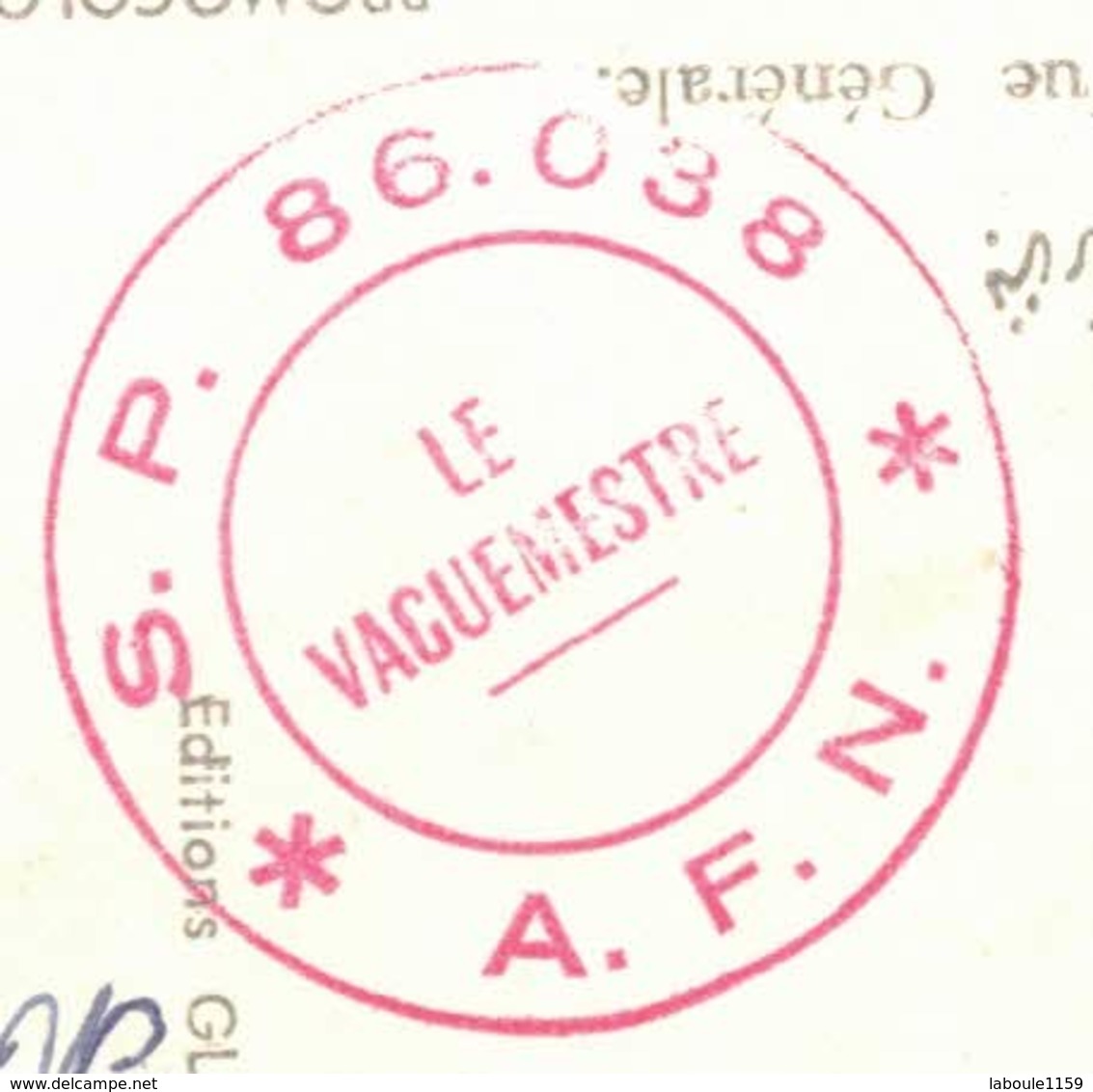 SUR CPSM BIZERTE : Cachet Rouge AFN SP 86038 LE VAGUEMESTRE - Guerre D'Algérie