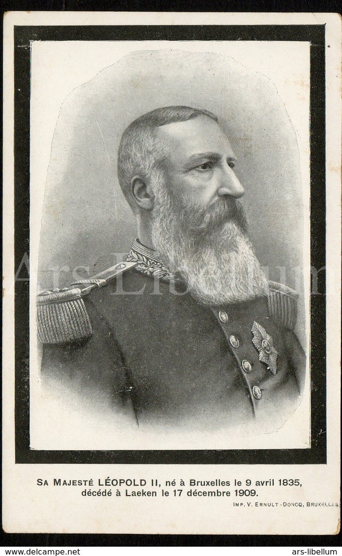 Rouwkaart / Postcard / CPA / ROYALTY / Belgique / België / Koning Leopold II / Roi Leopold II / King Leopold II / Unused - Koninklijke Families