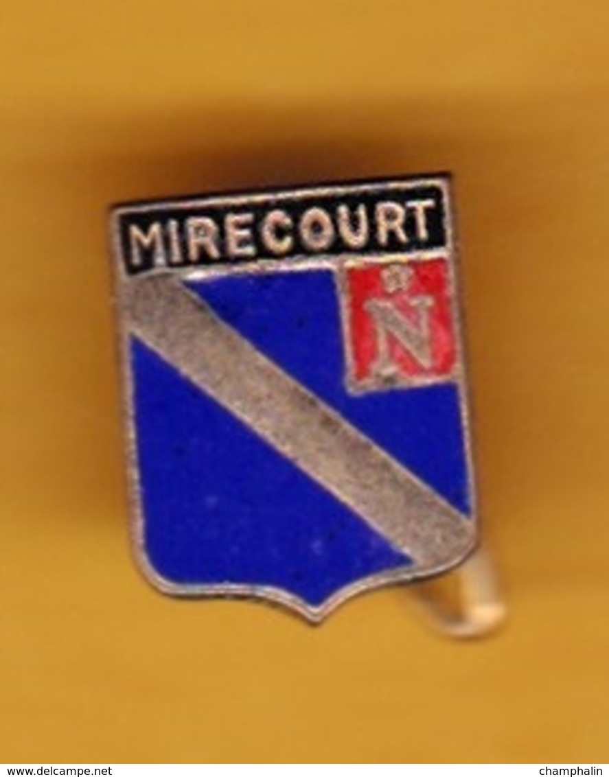 Broche En Laiton émaillé - Mirecourt (88) - Pas Un Pin's - Ecusson - Armoiries - Blasons - Héraldique - Ville - Obj. 'Souvenir De'