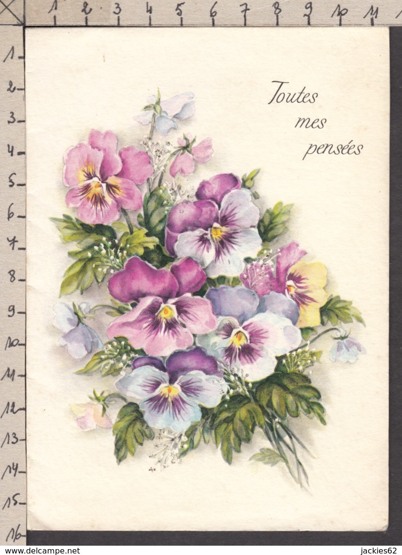 93626GF/ FLEURS, Illustration, Pensées - Flowers