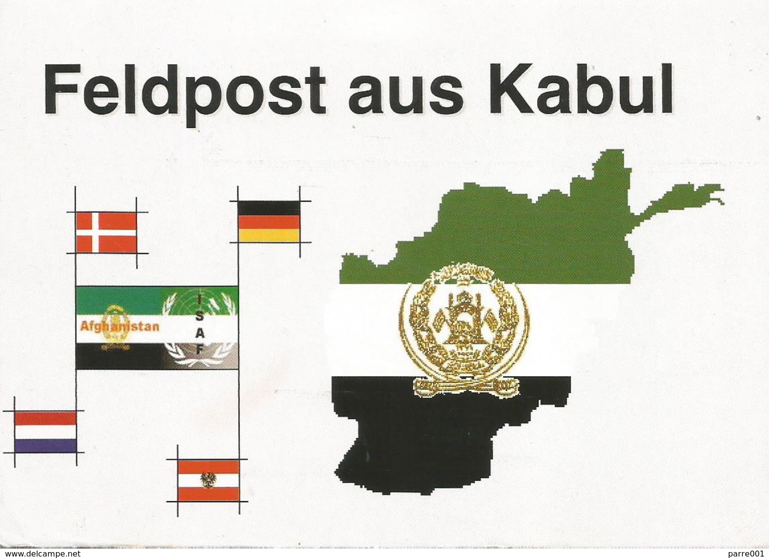 Germany 2002 Feldpost 1371 Kabul Camp Warehouse ISAF Afghanistan Military Postcard - Militaria