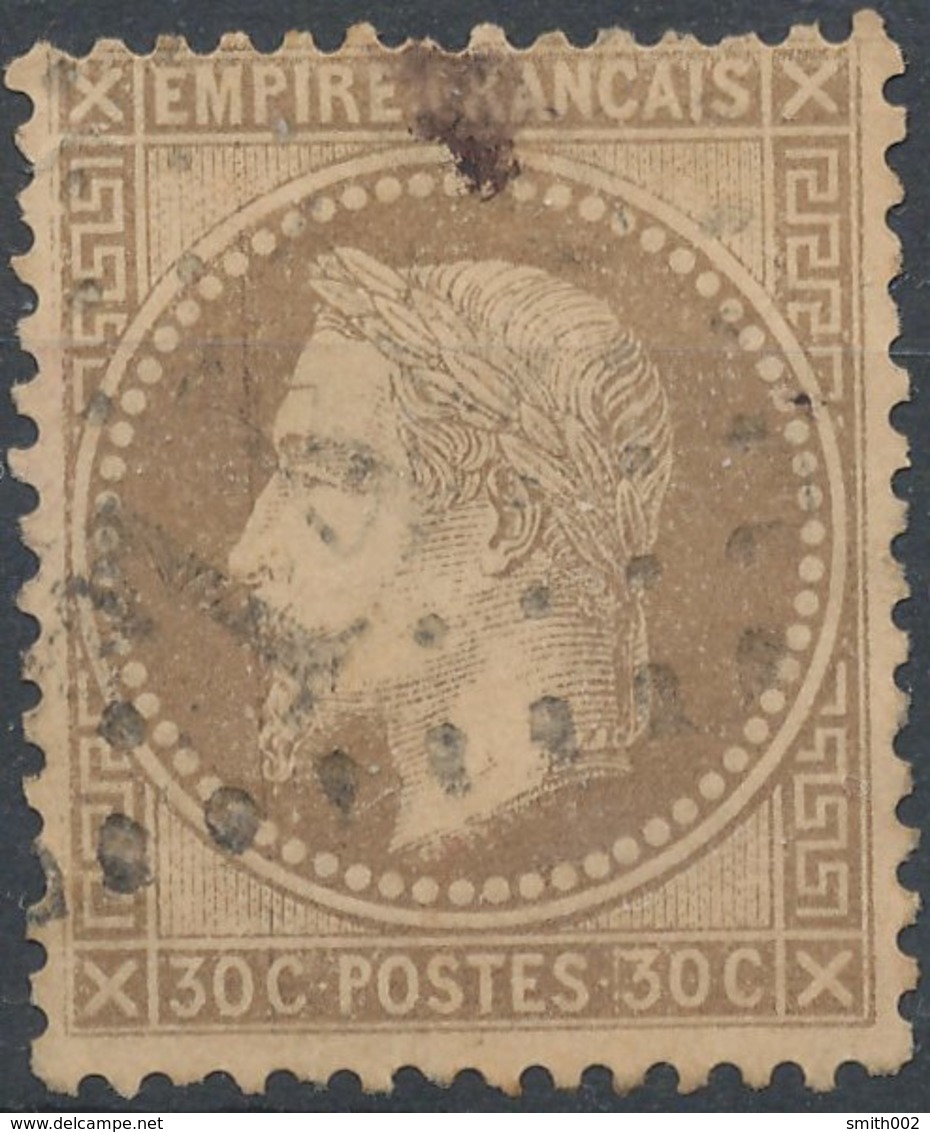 1867 - No Mi 29, Yt 30 -  30 C - Oblitere - 1863-1870 Napoléon III Lauré